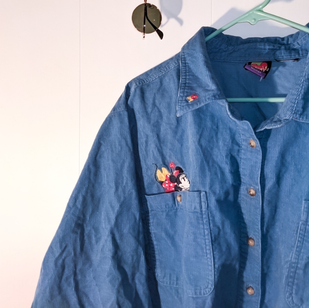 Vntg Mickey Unlimited Embroidered Corduroy
